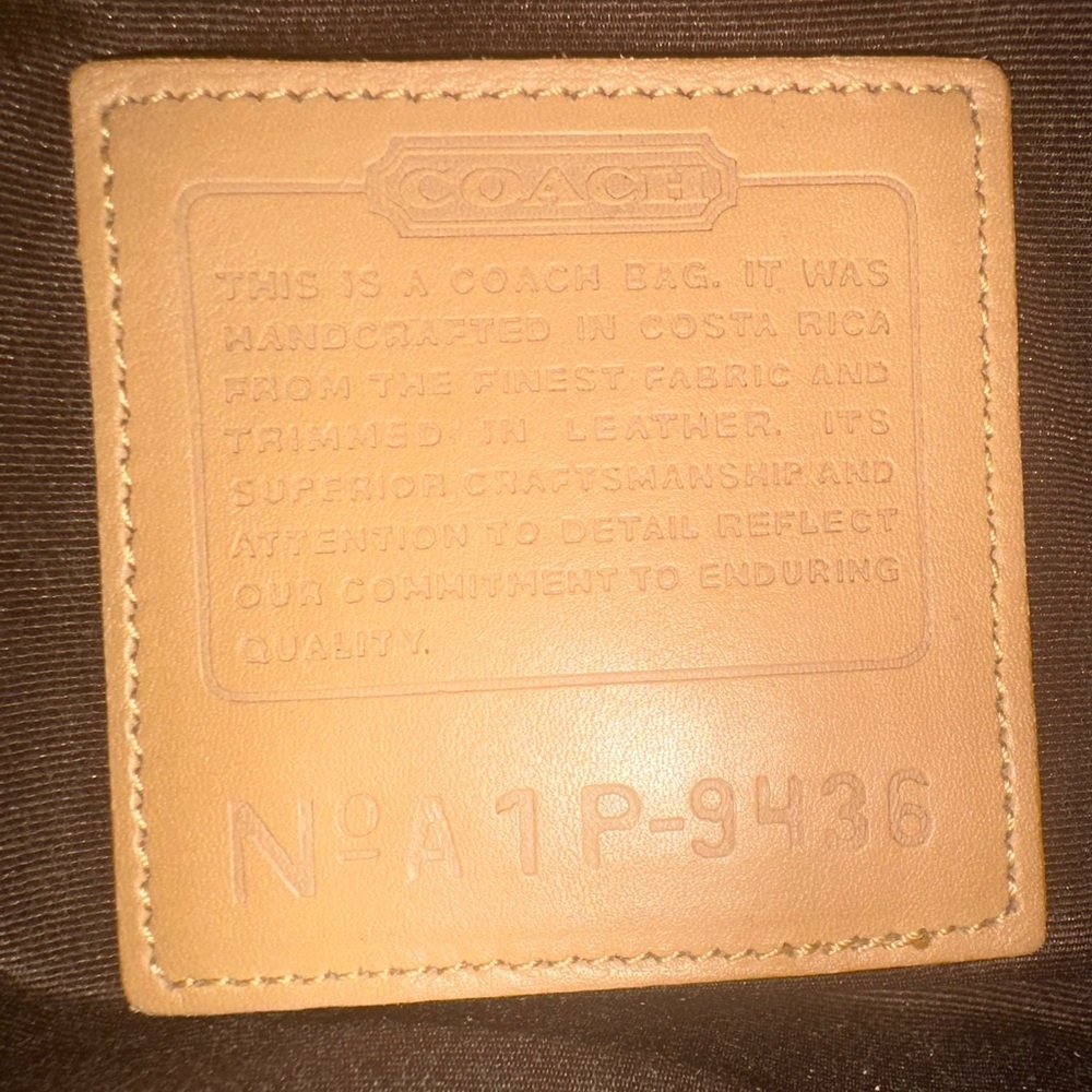 Coach Vintage Bonnie Legacy Satchel Camel Leather & Canvas 9436 Costa Rica - Picture 7 of 7